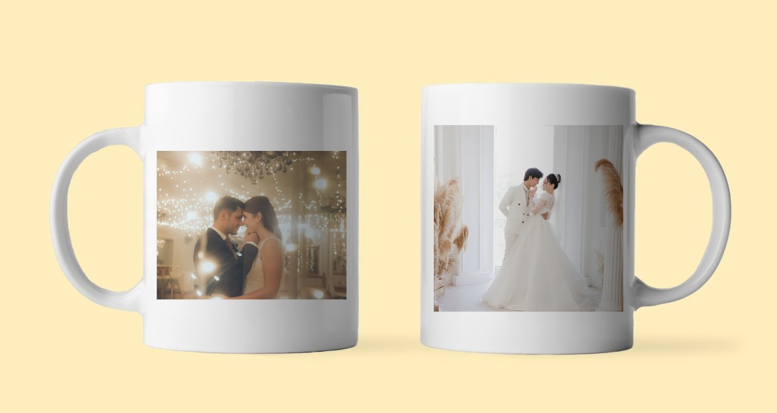 Canva印刷マグカップで私のデザイン①：結婚式バージョン